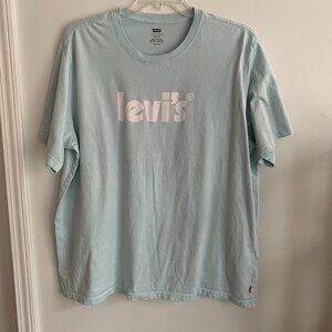 LEVI'S Men's Logo Relaxed Fit Mint Green Short Sleeve T-Shirt XL